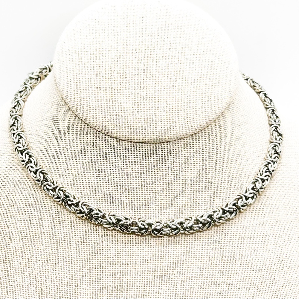 Ross Simons, Solid sterling silver, Byzantine  necklace